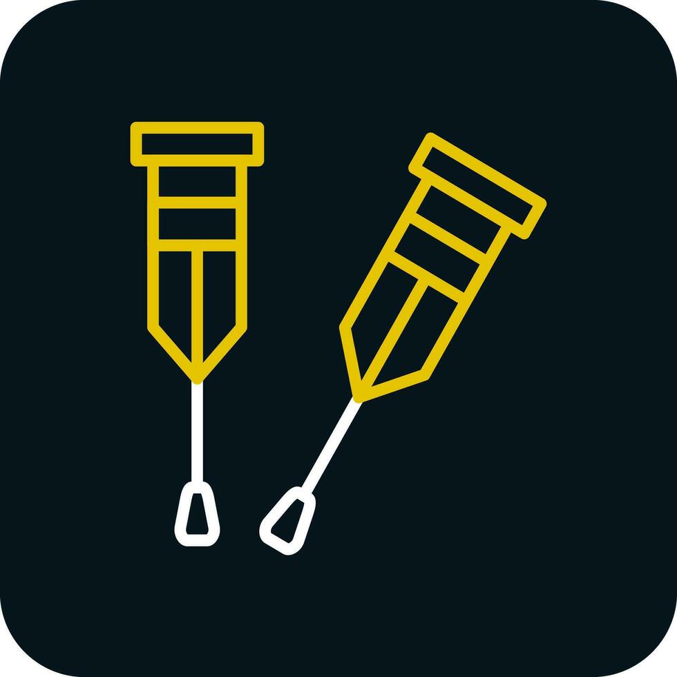 Crutches Vector Icon Design