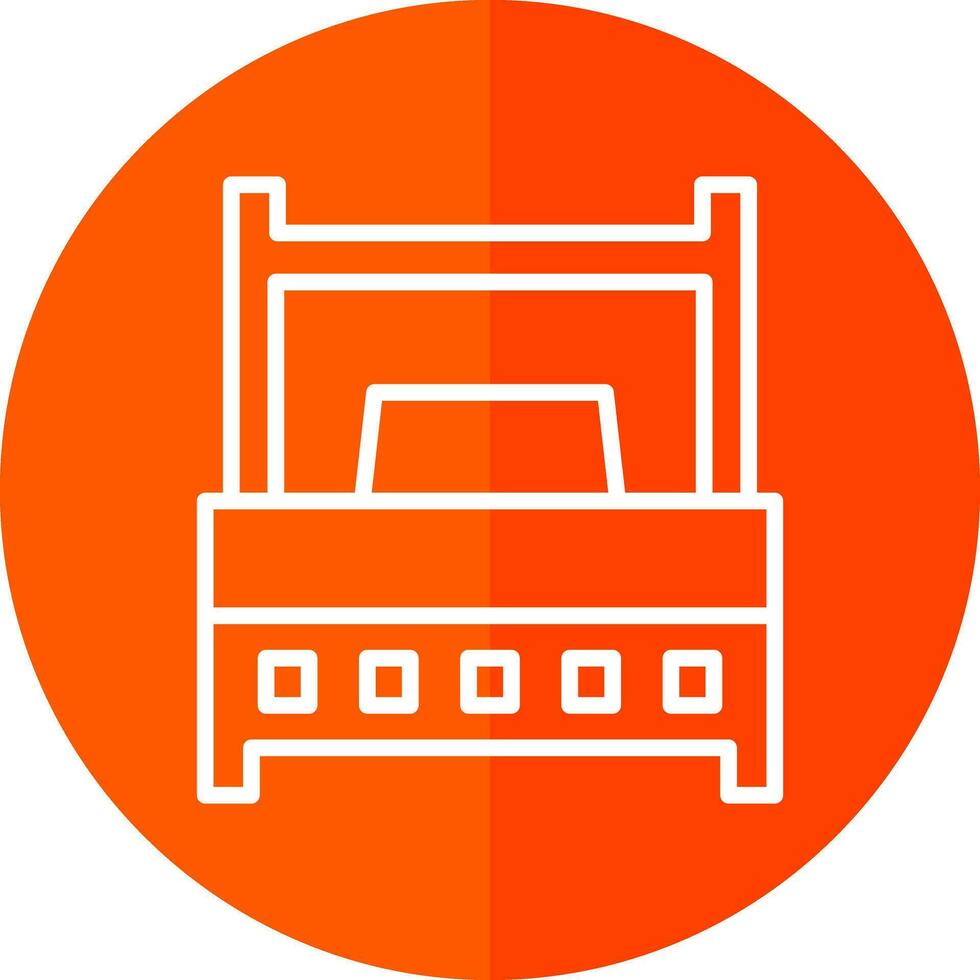Single Bed Vector Icon Design