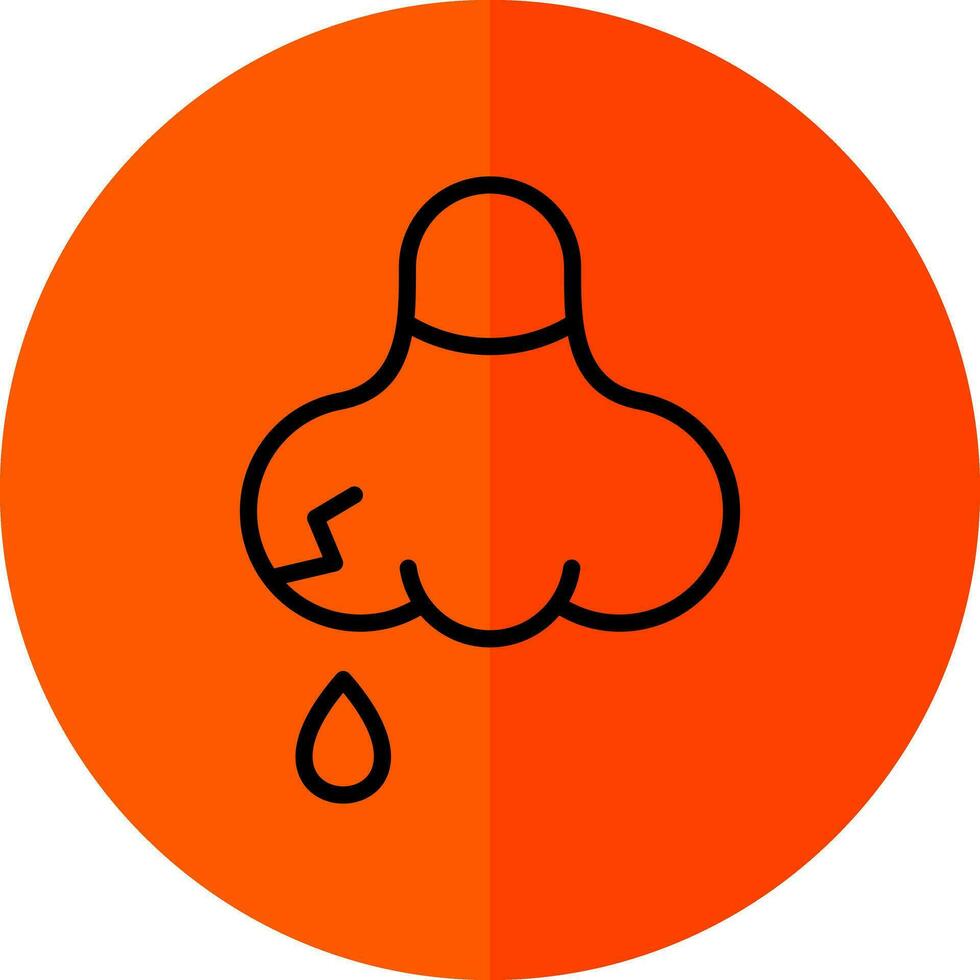 Nose bleeding Vector Icon Design