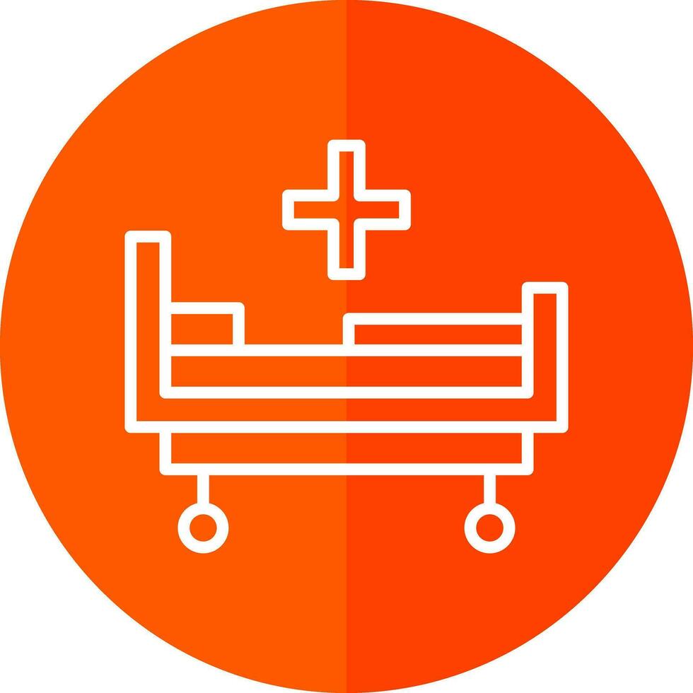 Hospital bed Vector Icon Design