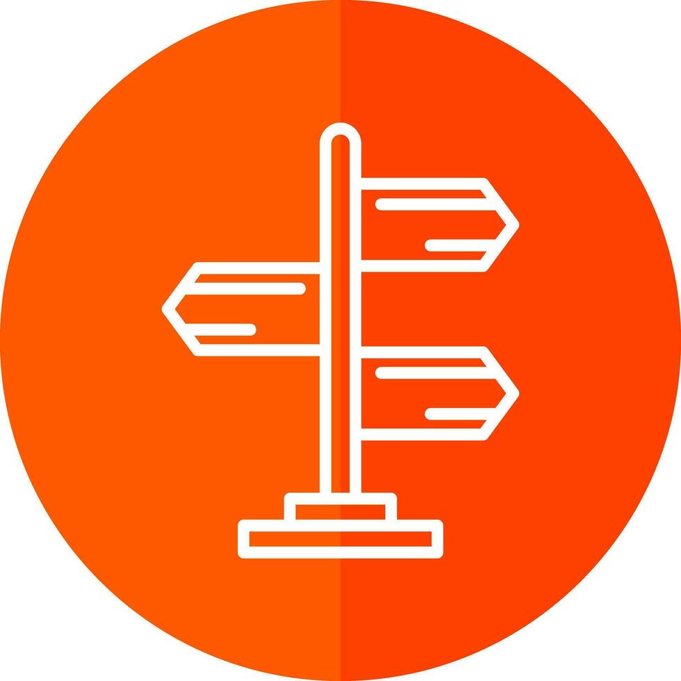 Signpost Vector Icon Design