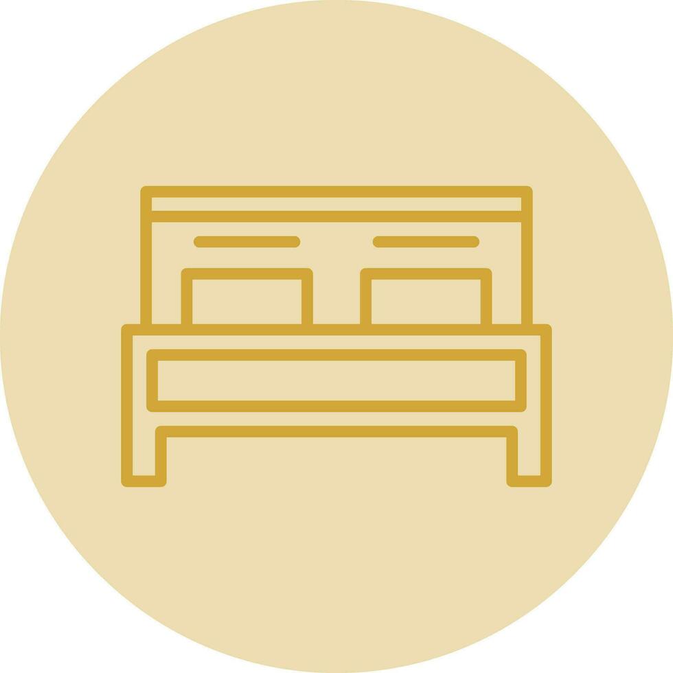 Double Bed Vector Icon Design