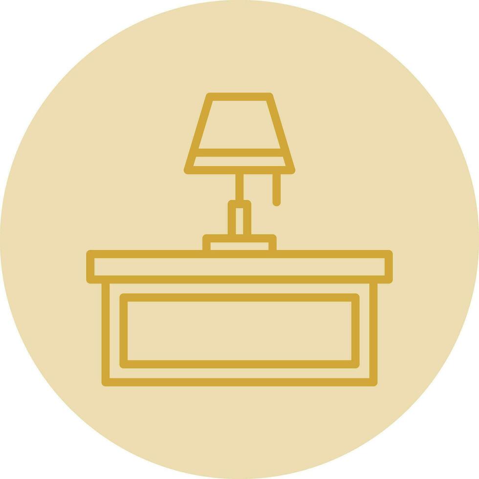 Desk Lamp Vector Icon Design