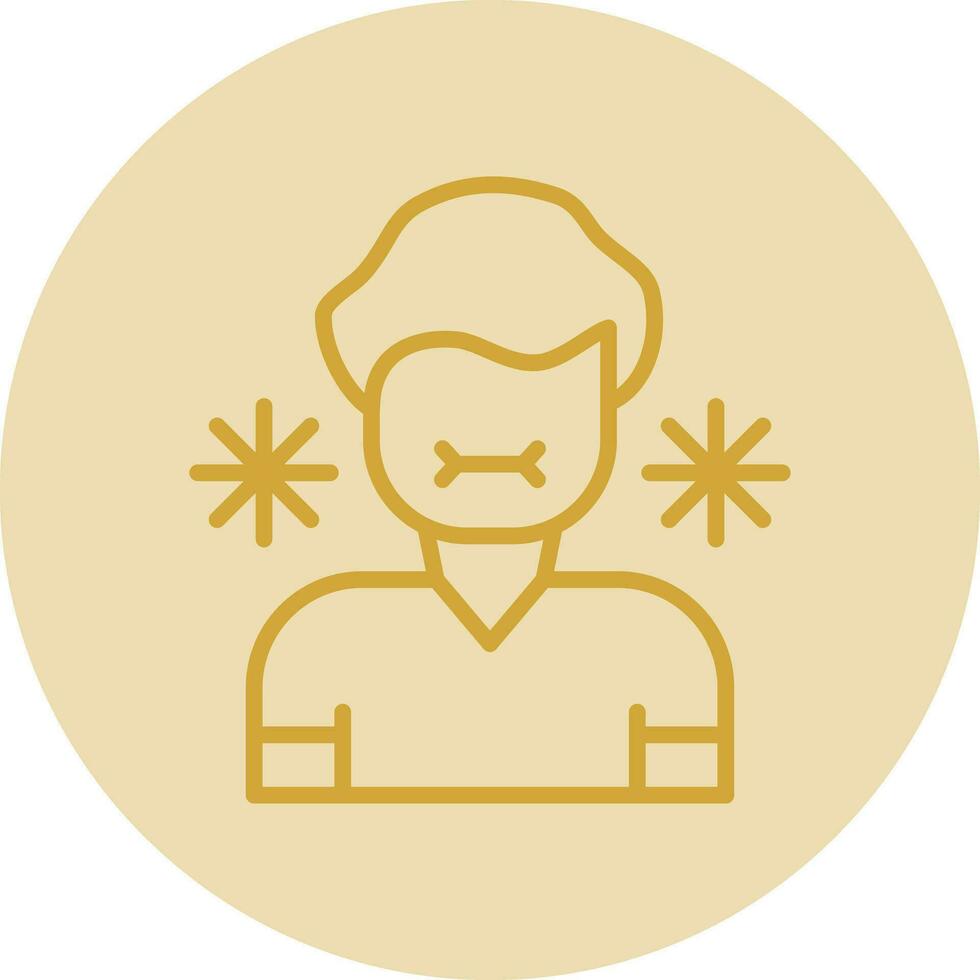 Sick Person Vector Icon Design