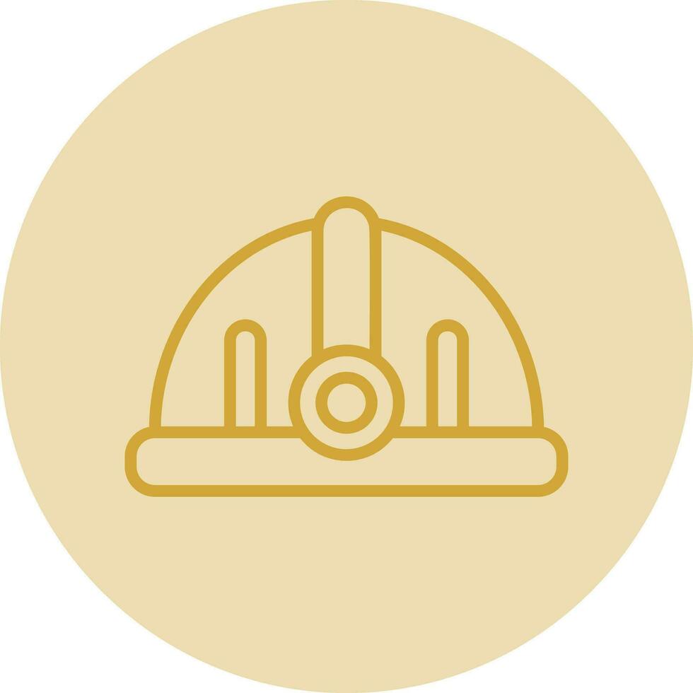 Torch helmet Vector Icon Design