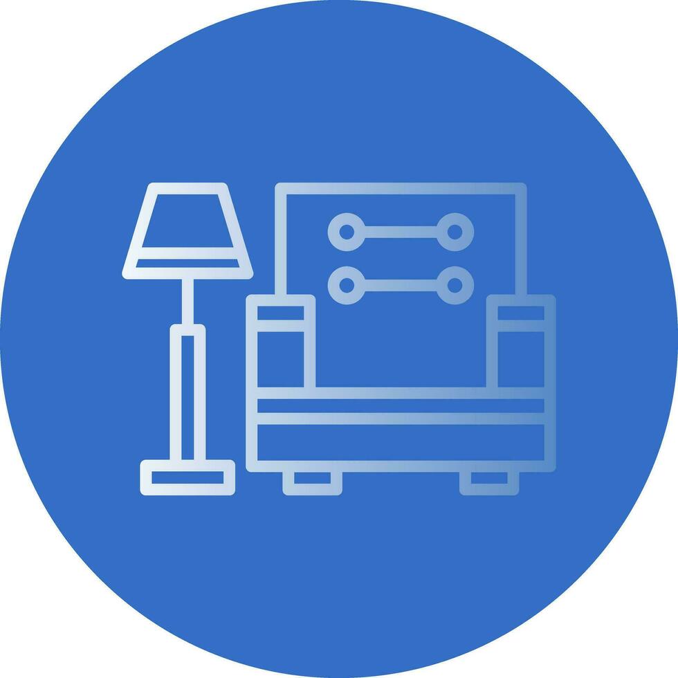 Armchair With Lamp Vector Icon Design
