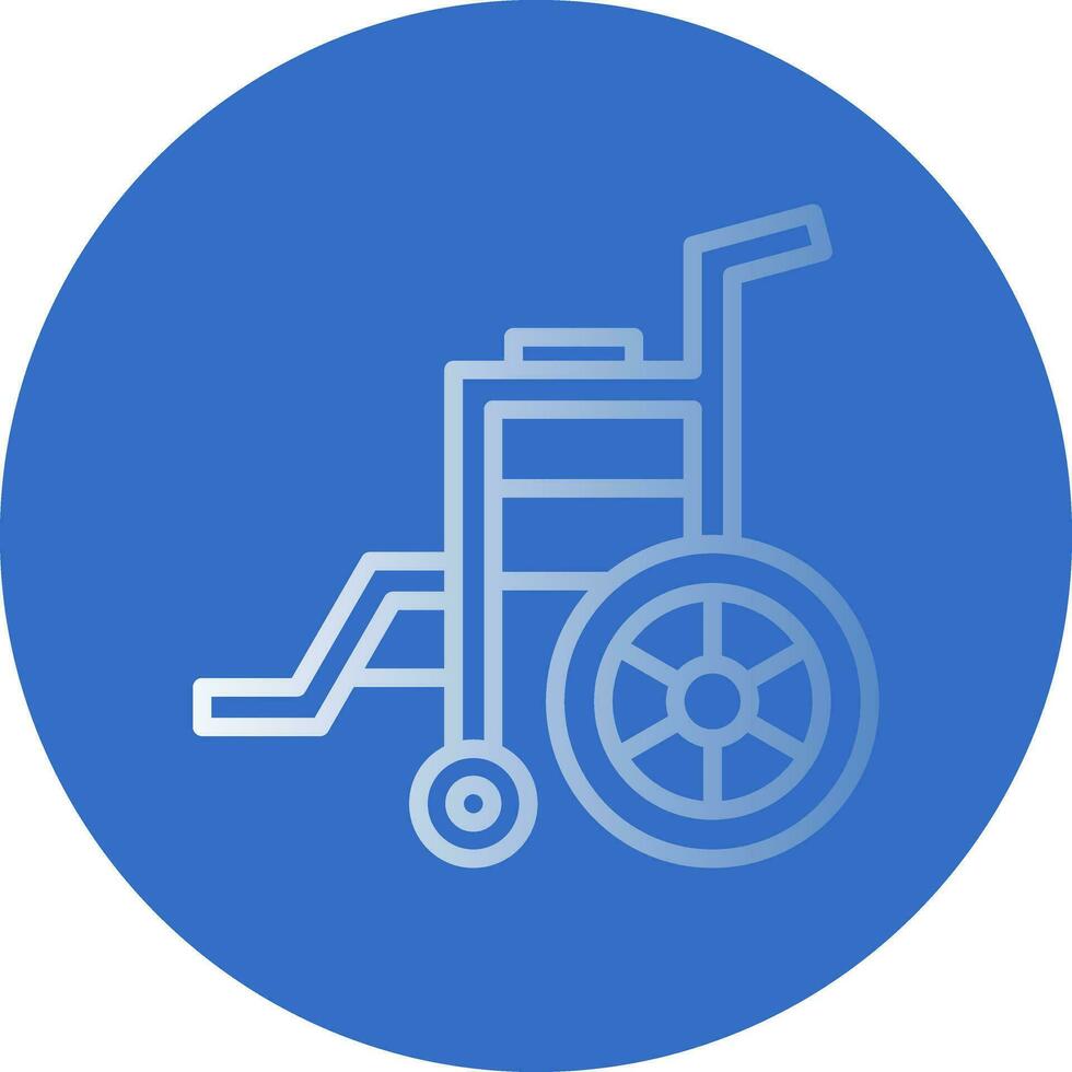 Wheel chair Vector Icon Design