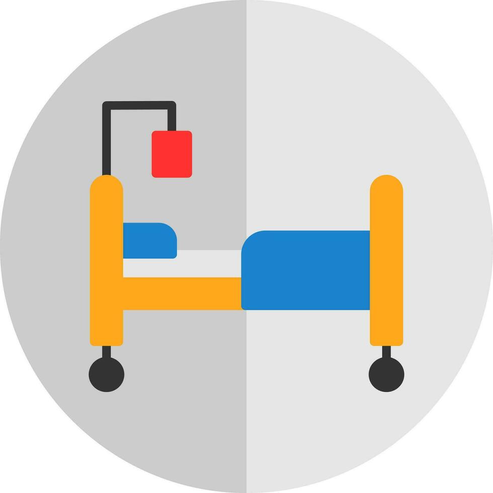 Hospital bed Vector Icon Design