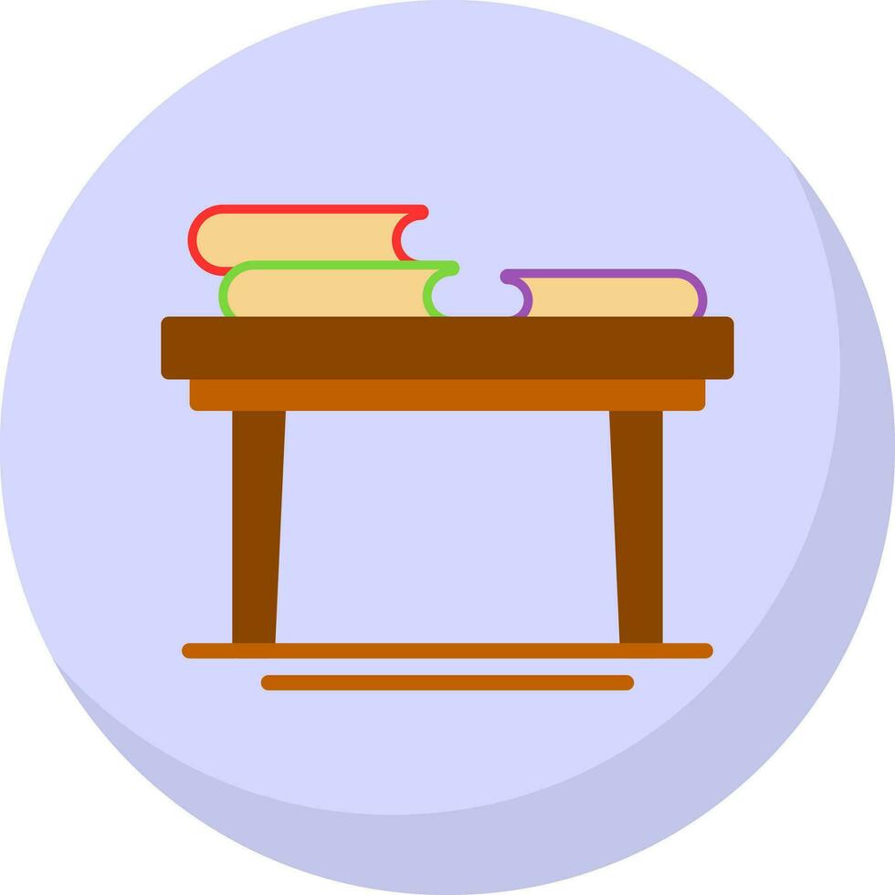 Book Table Vector Icon Design