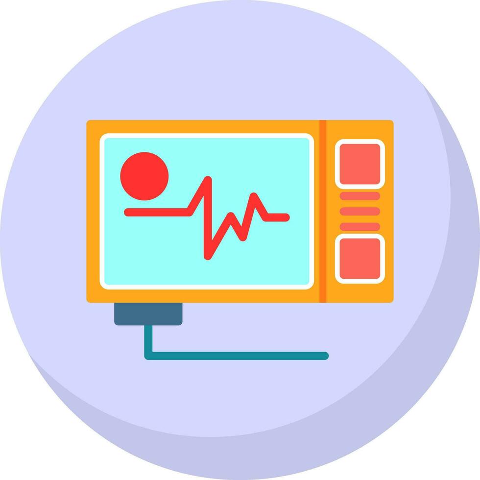 Ecg reading Vector Icon Design