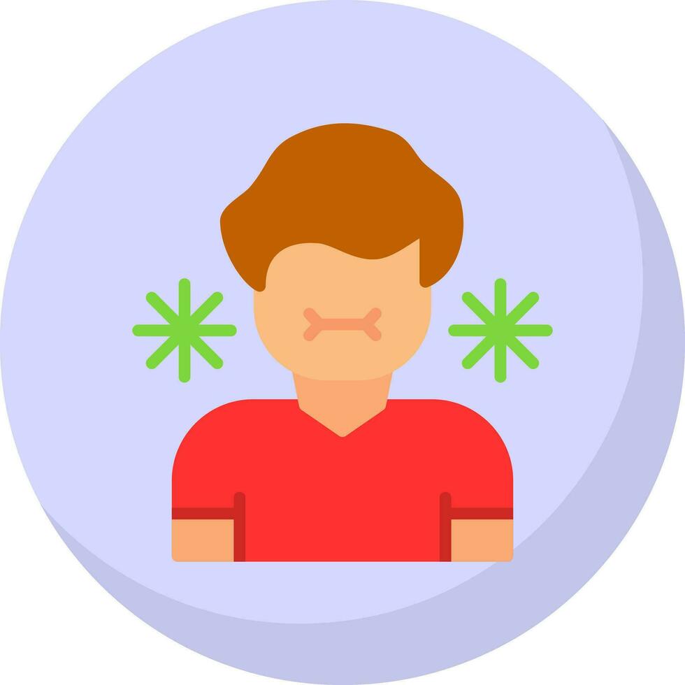 Sick Person Vector Icon Design