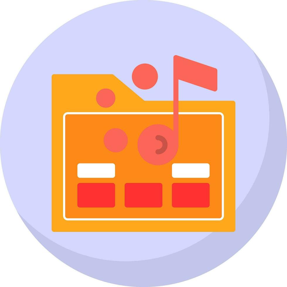 Music folder Vector Icon Design