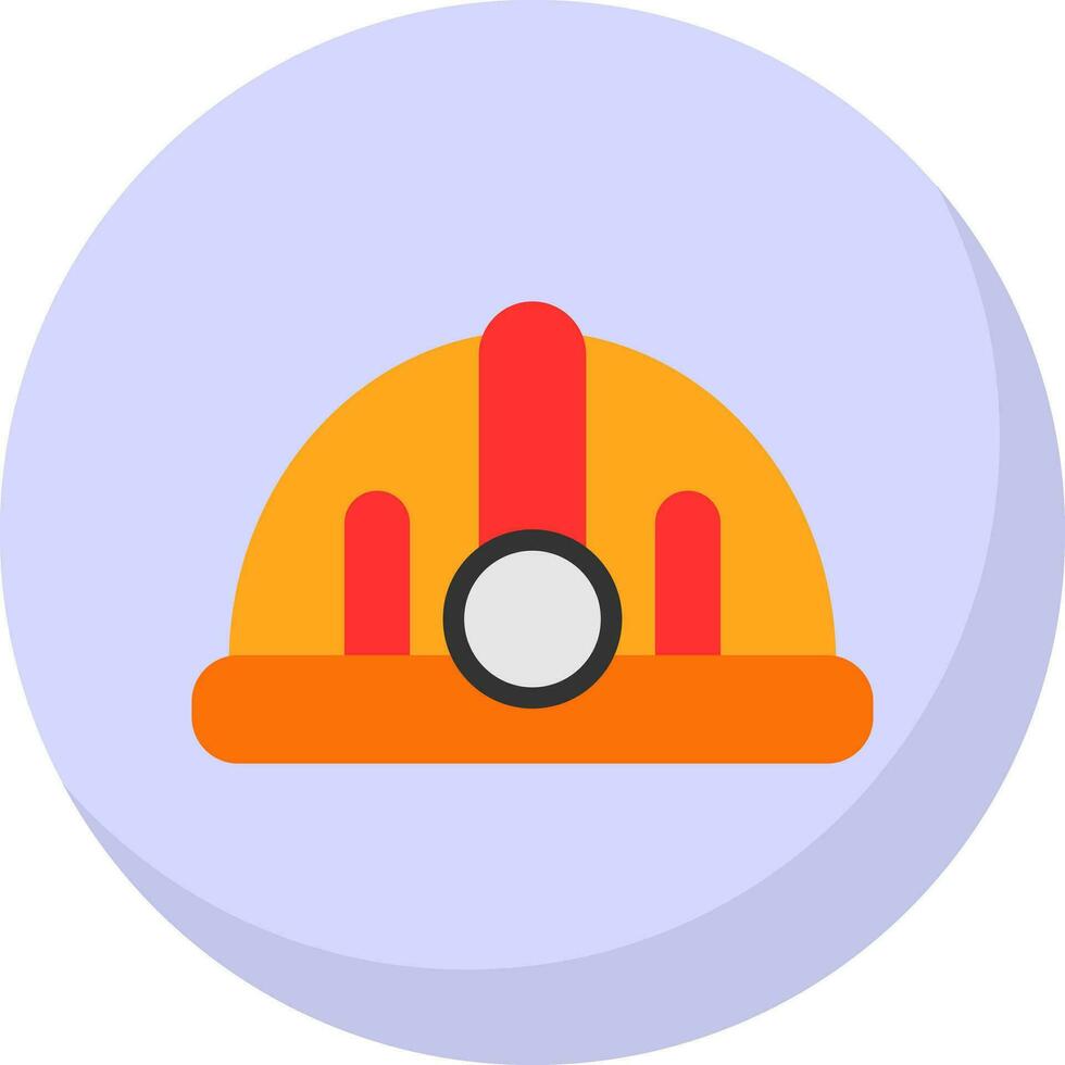 Torch helmet Vector Icon Design