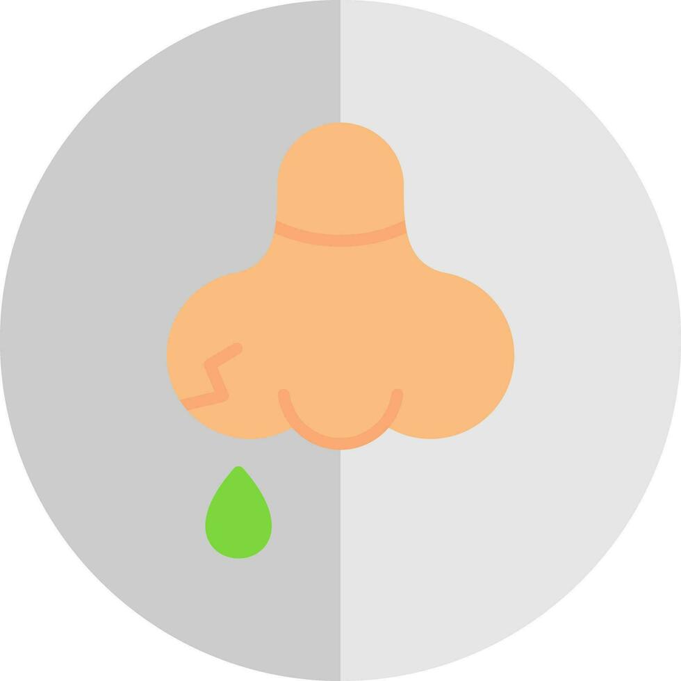 Nose bleeding Vector Icon Design