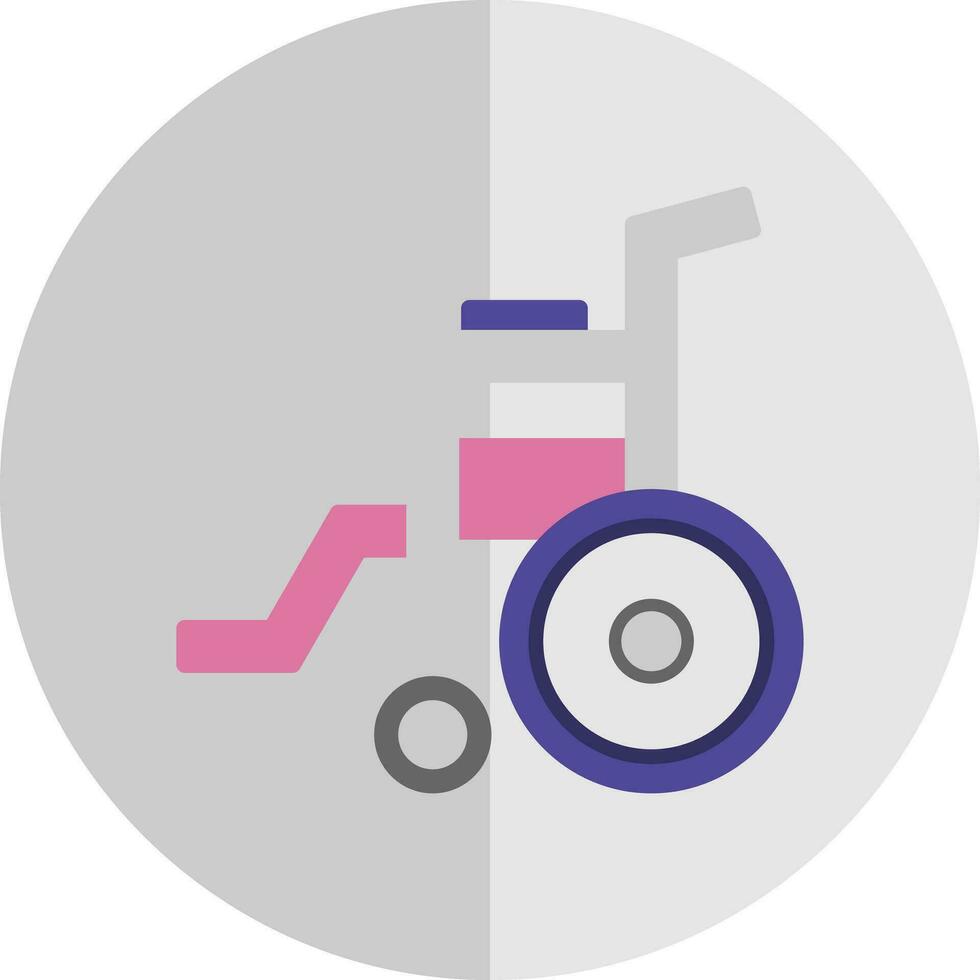 Wheel chair Vector Icon Design