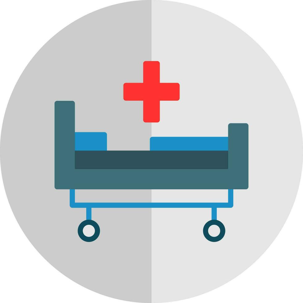Hospital bed Vector Icon Design