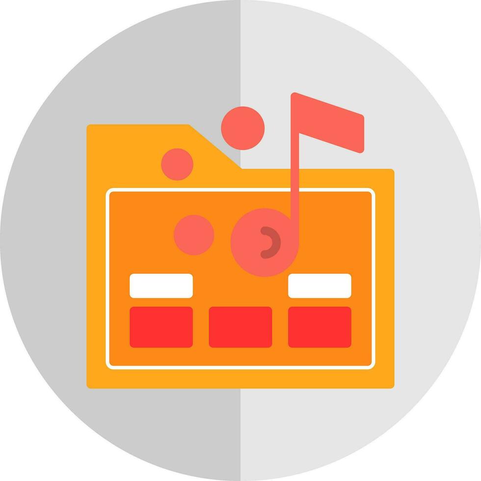 Music folder Vector Icon Design