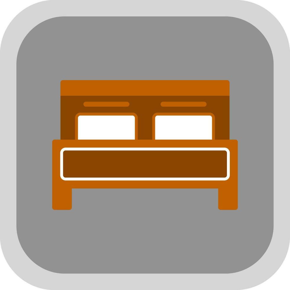 Double Bed Vector Icon Design