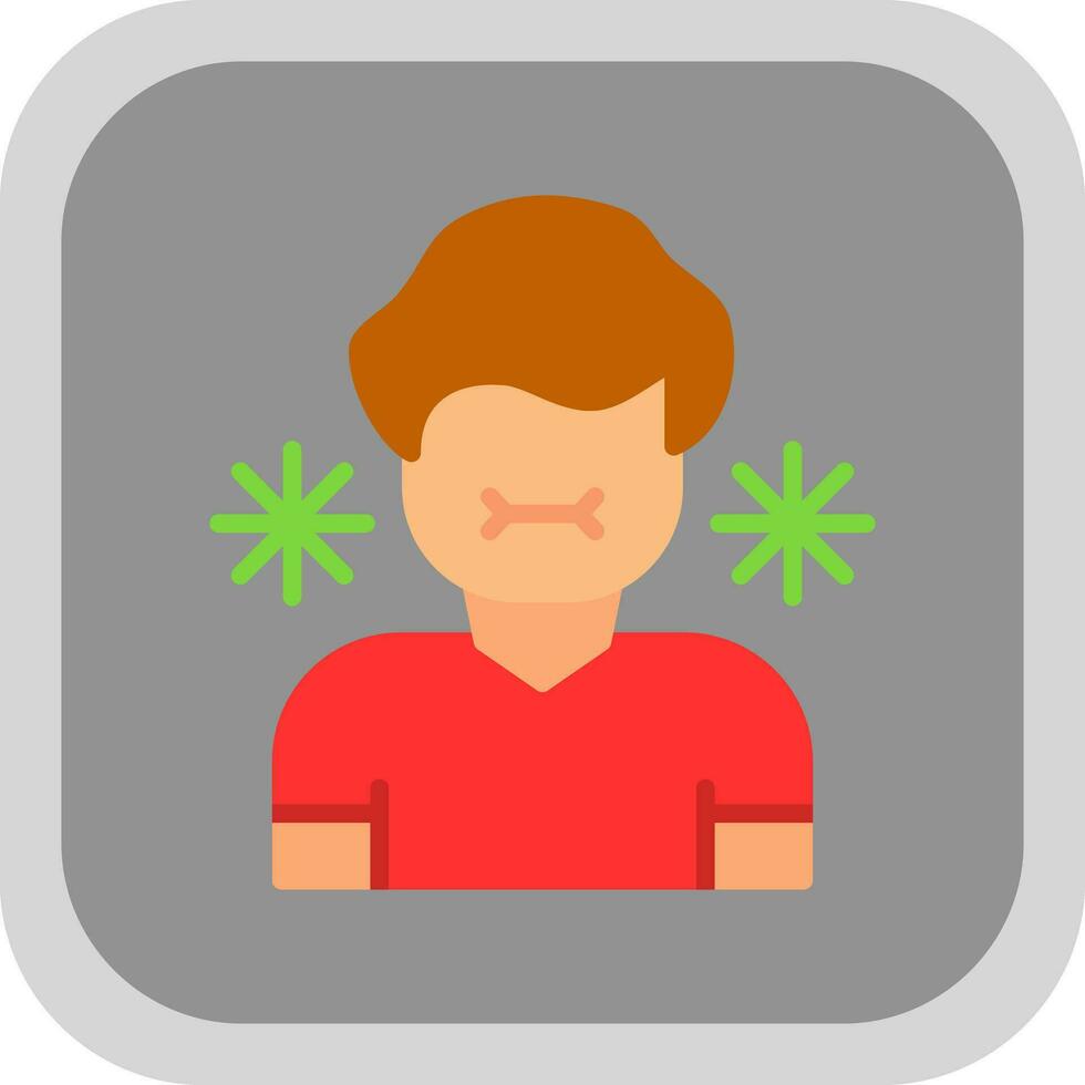 Sick Person Vector Icon Design