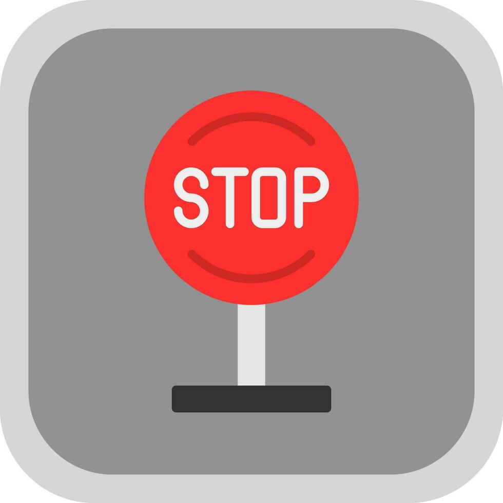Stop Vector Icon Design