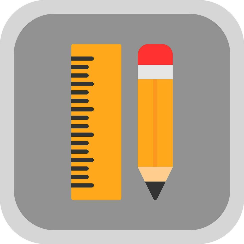 Ruler and pencil Vector Icon Design