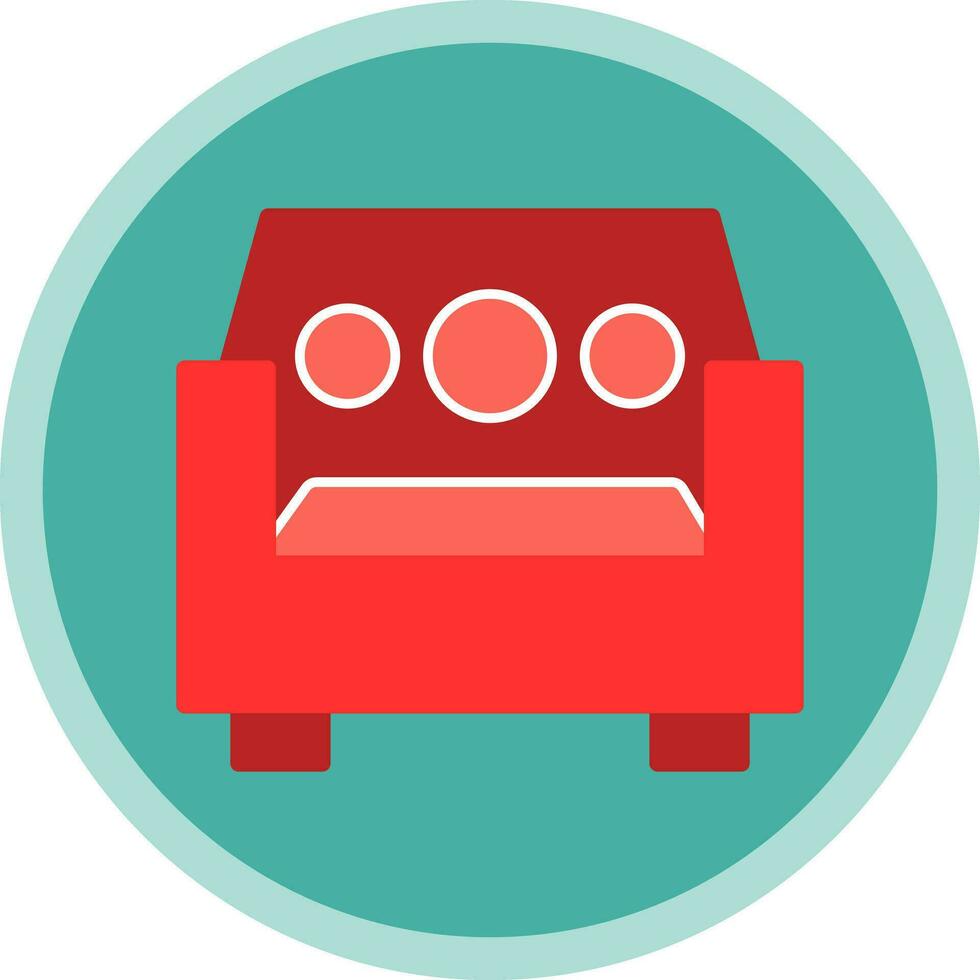 Single Seat Sofa Vector Icon Design