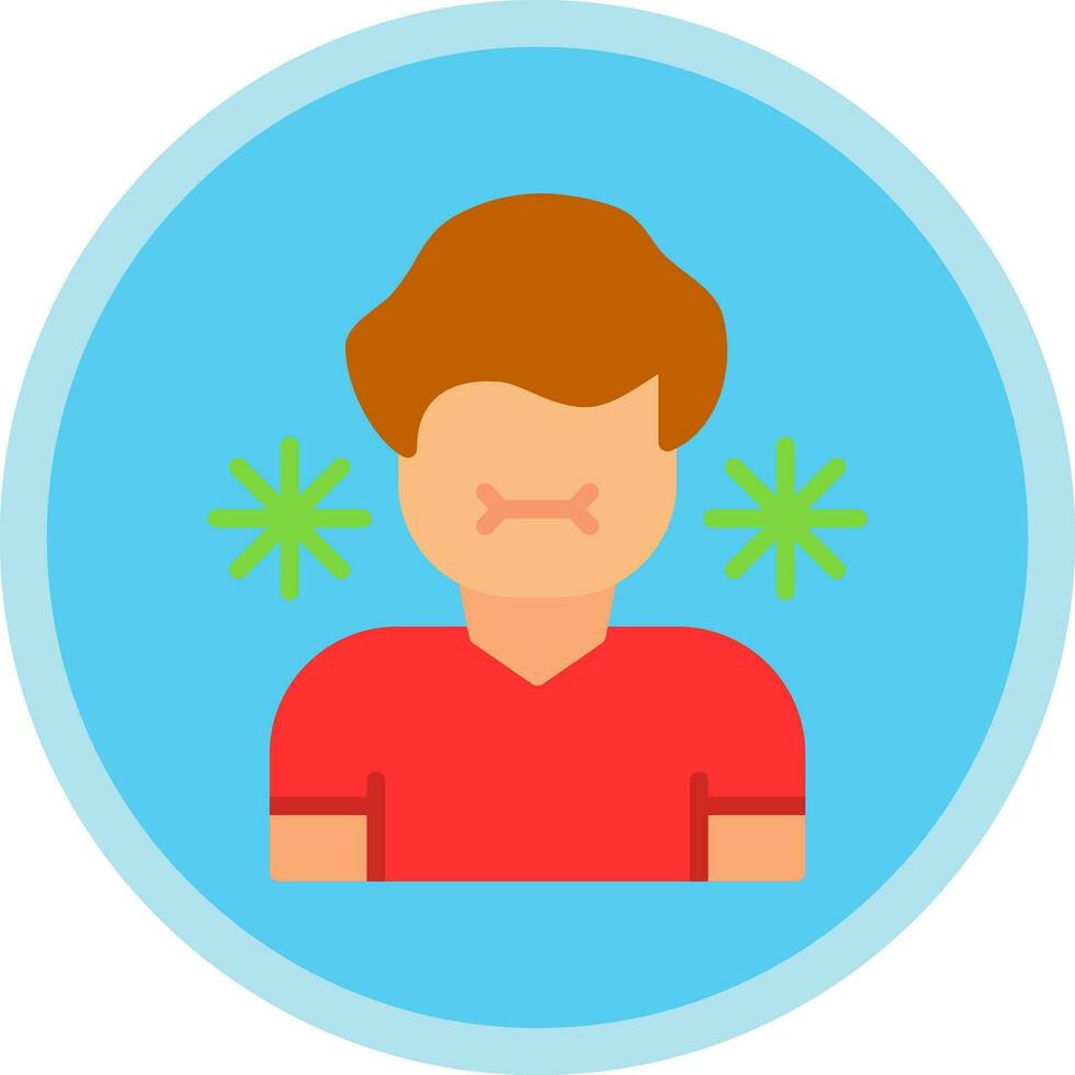 Sick Person Vector Icon Design