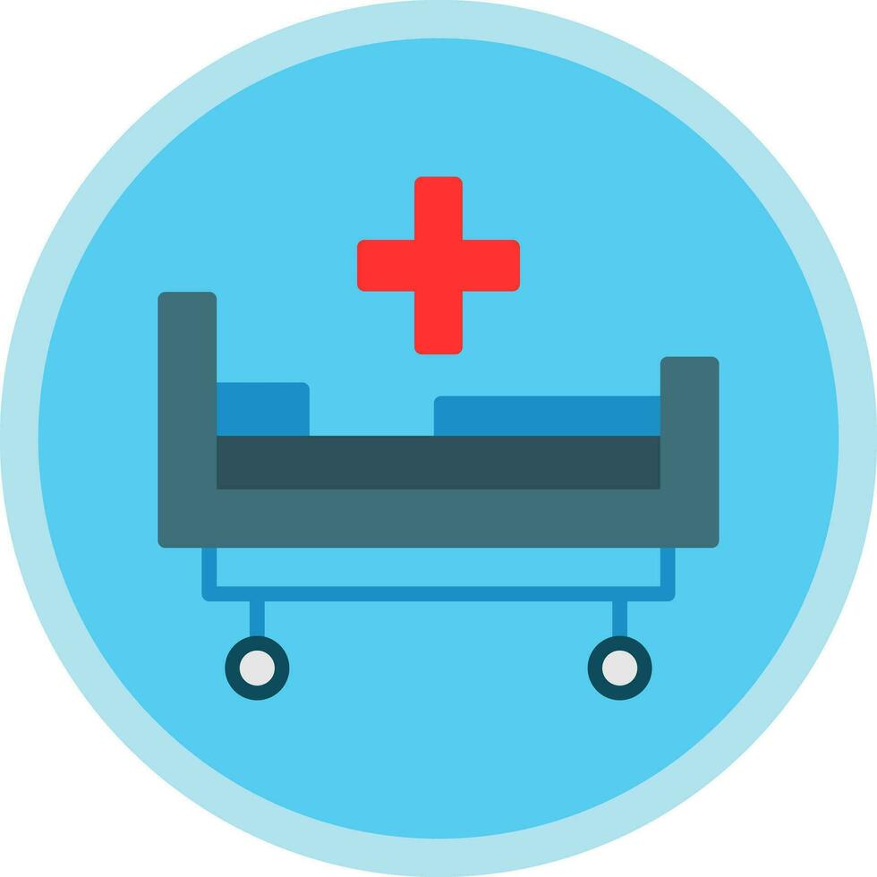 Hospital bed Vector Icon Design