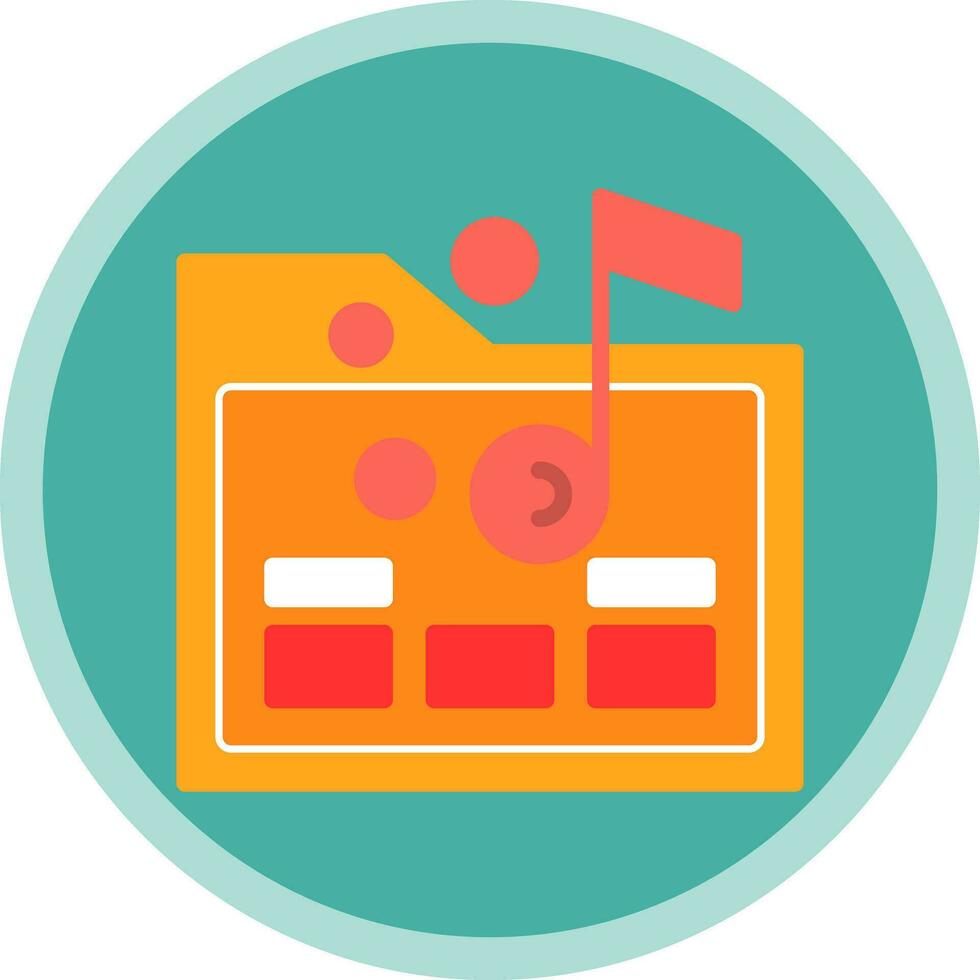 Music folder Vector Icon Design