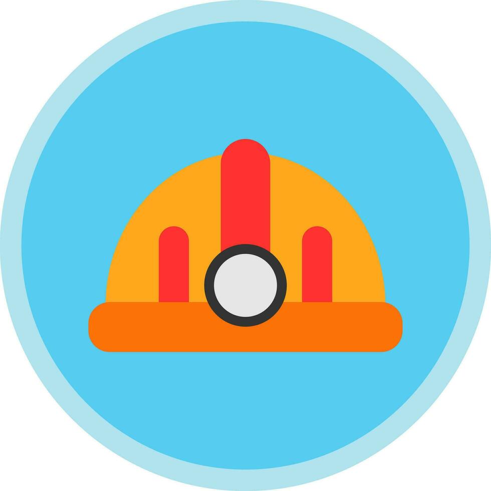 Torch helmet Vector Icon Design
