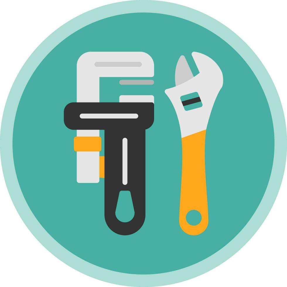 Pipe wrench Vector Icon Design