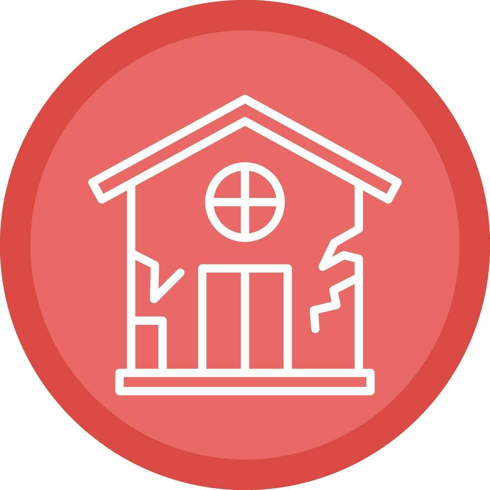 Damage House Vector Icon Design