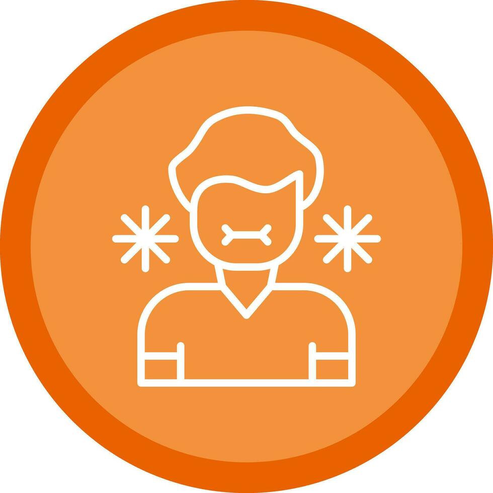 Sick Person Vector Icon Design