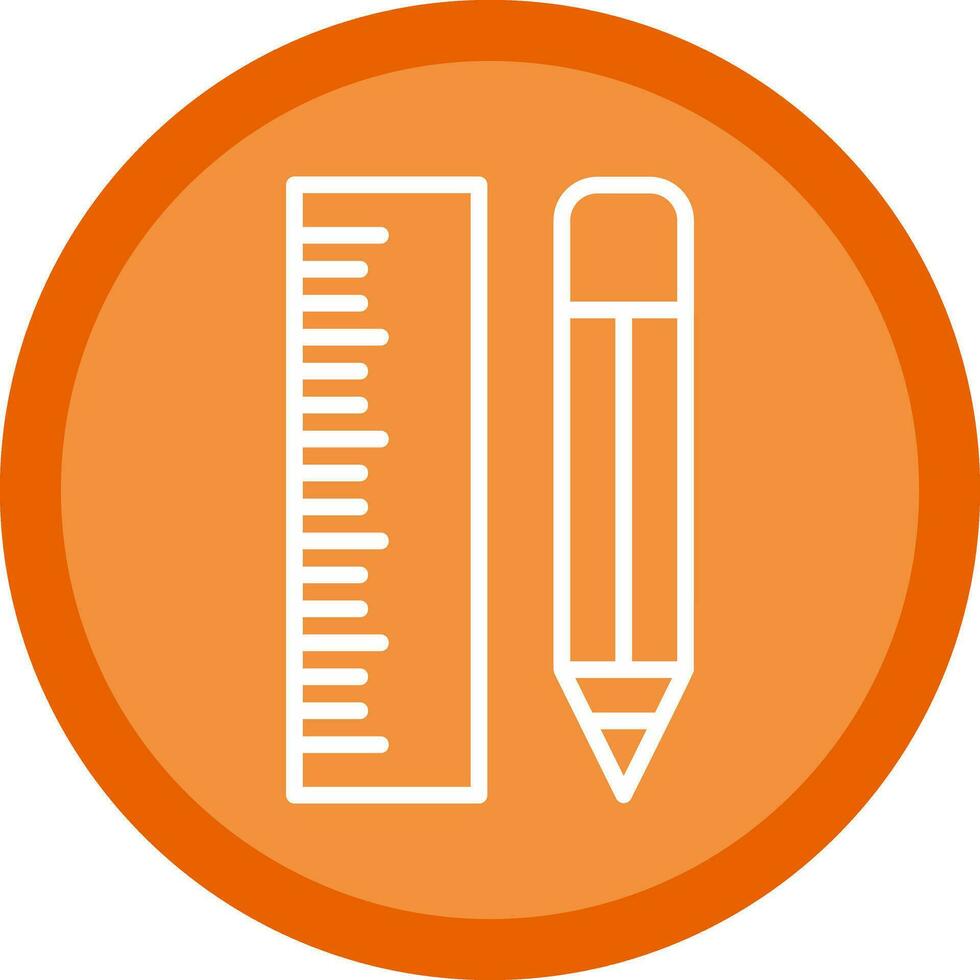 Ruler and pencil Vector Icon Design