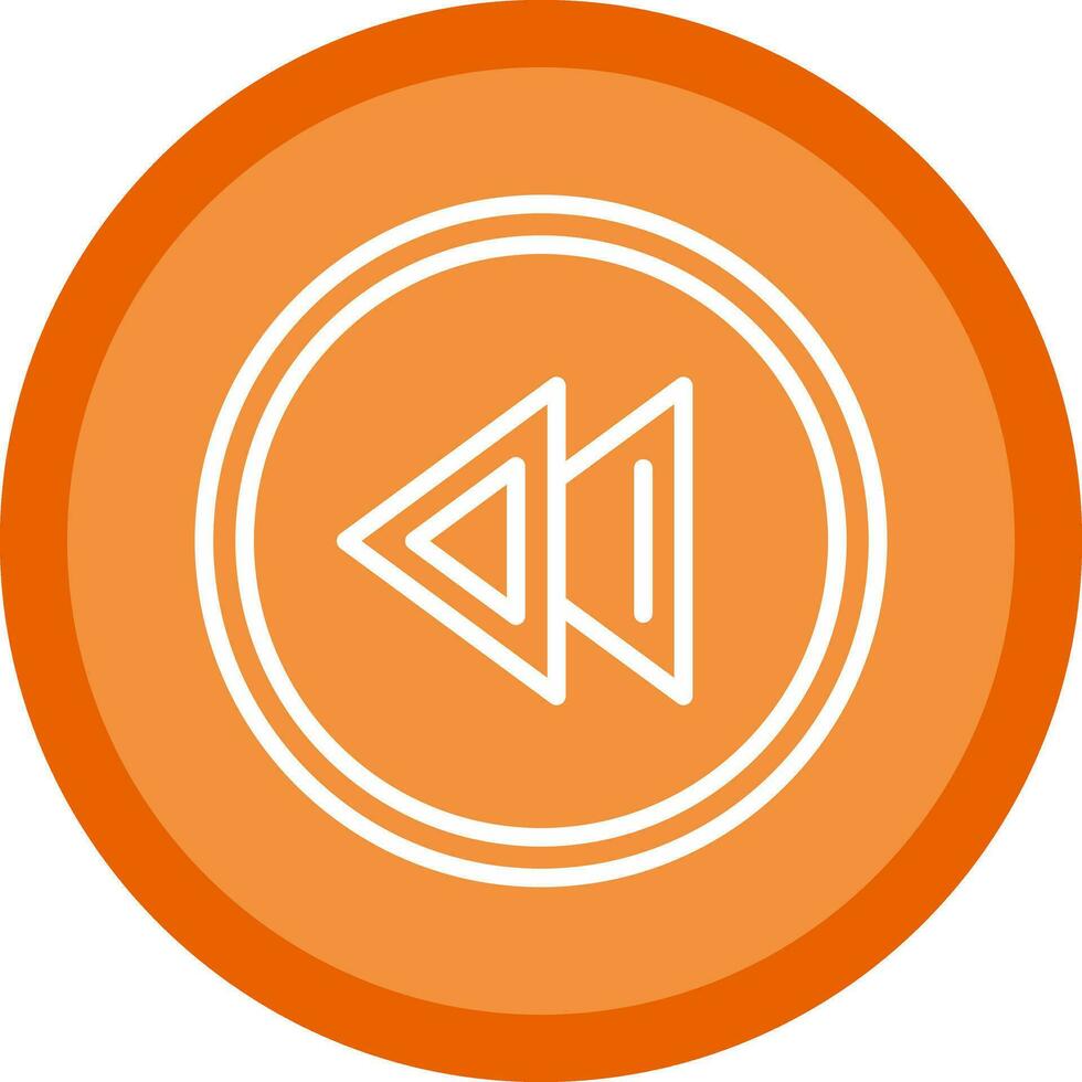 Rewind Vector Icon Design