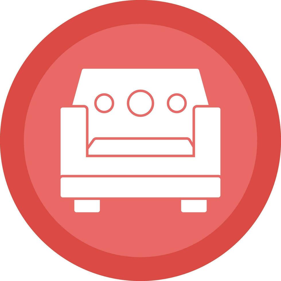 Single Seat Sofa Vector Icon Design