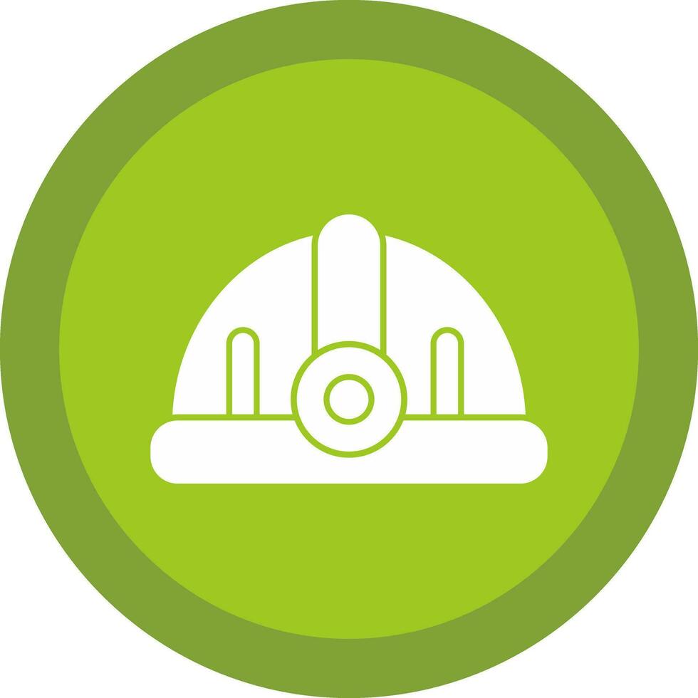 Torch helmet Vector Icon Design
