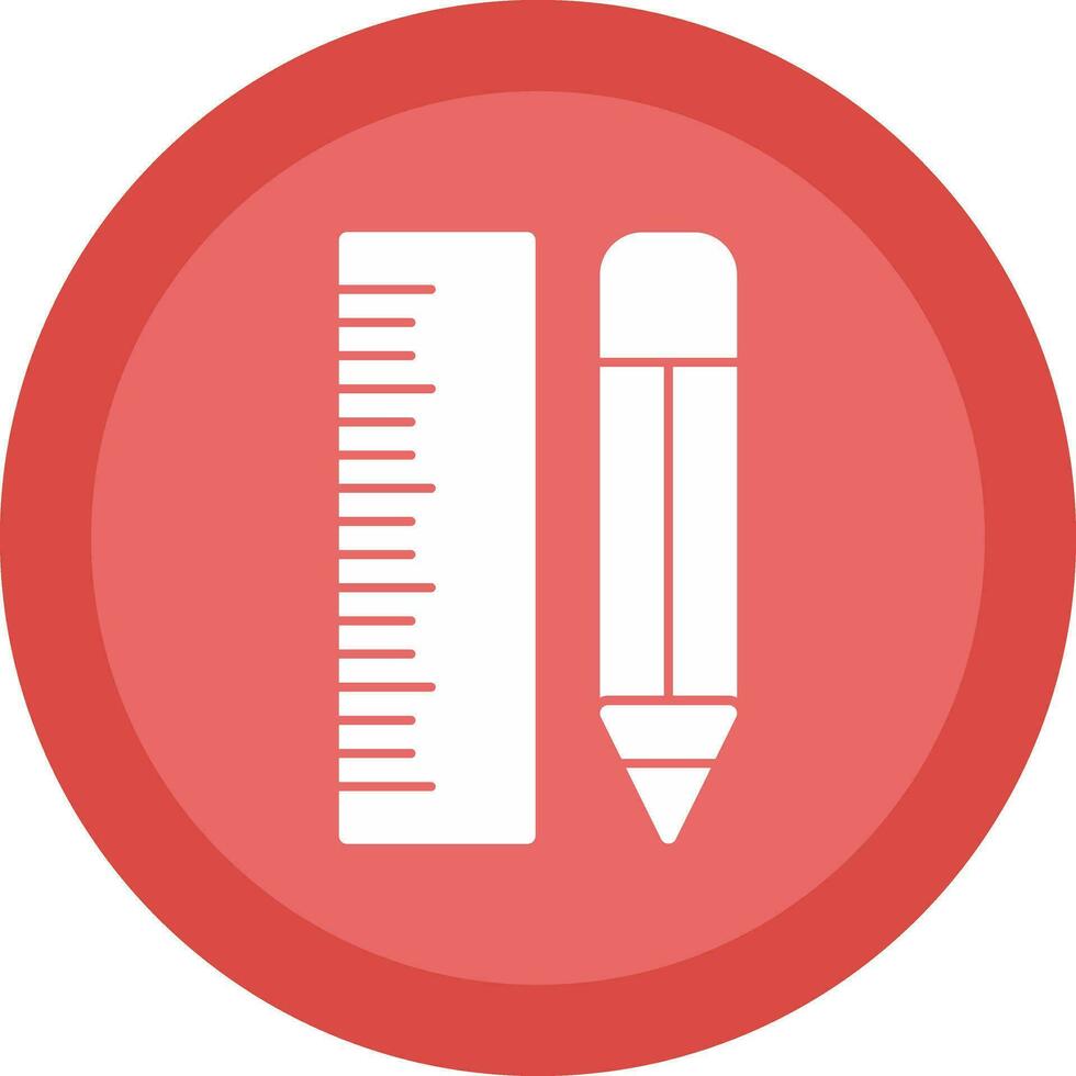 Ruler and pencil Vector Icon Design