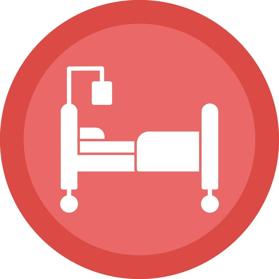 Hospital bed Vector Icon Design