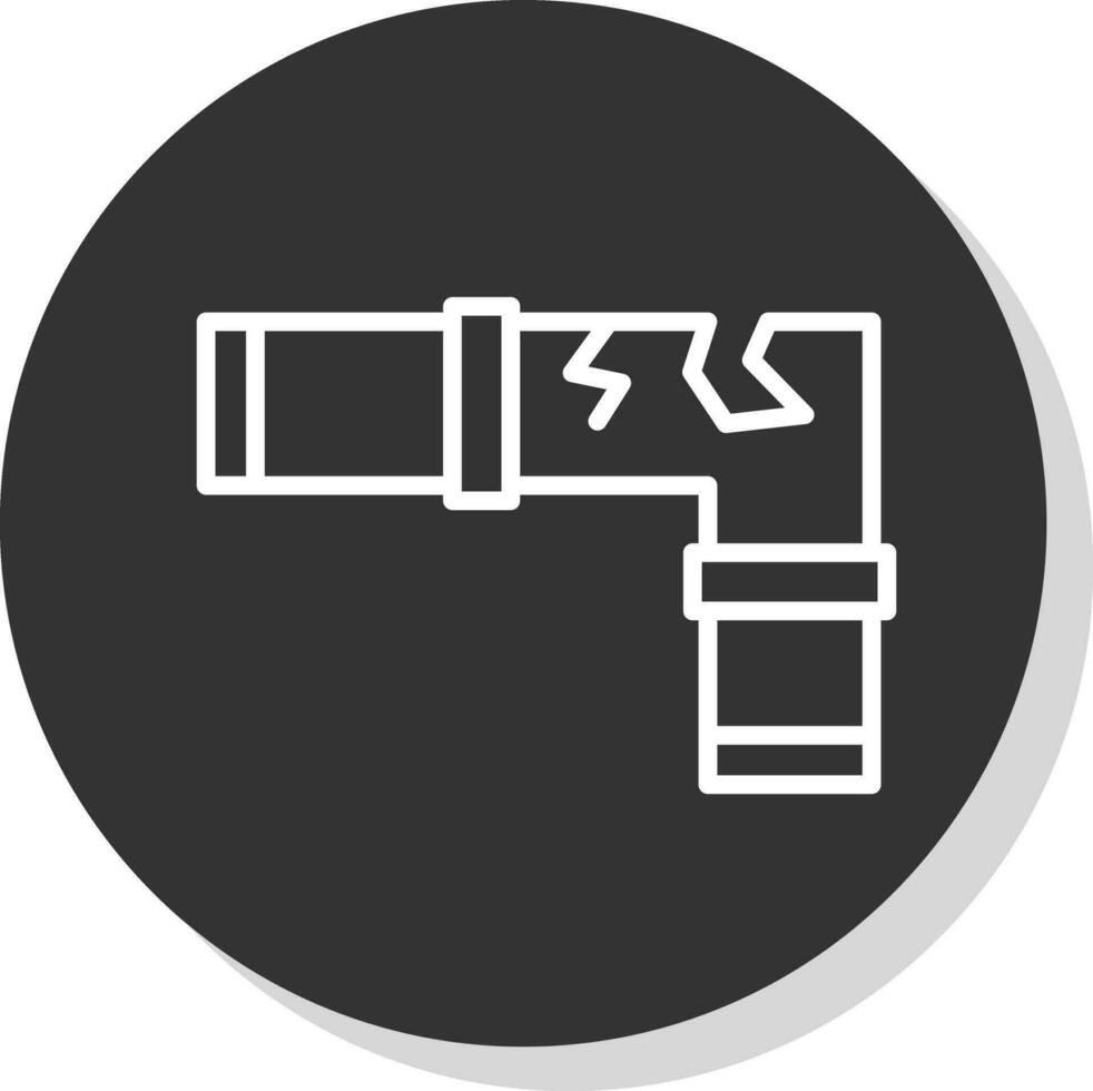 Damage Pipe Vector Icon Design