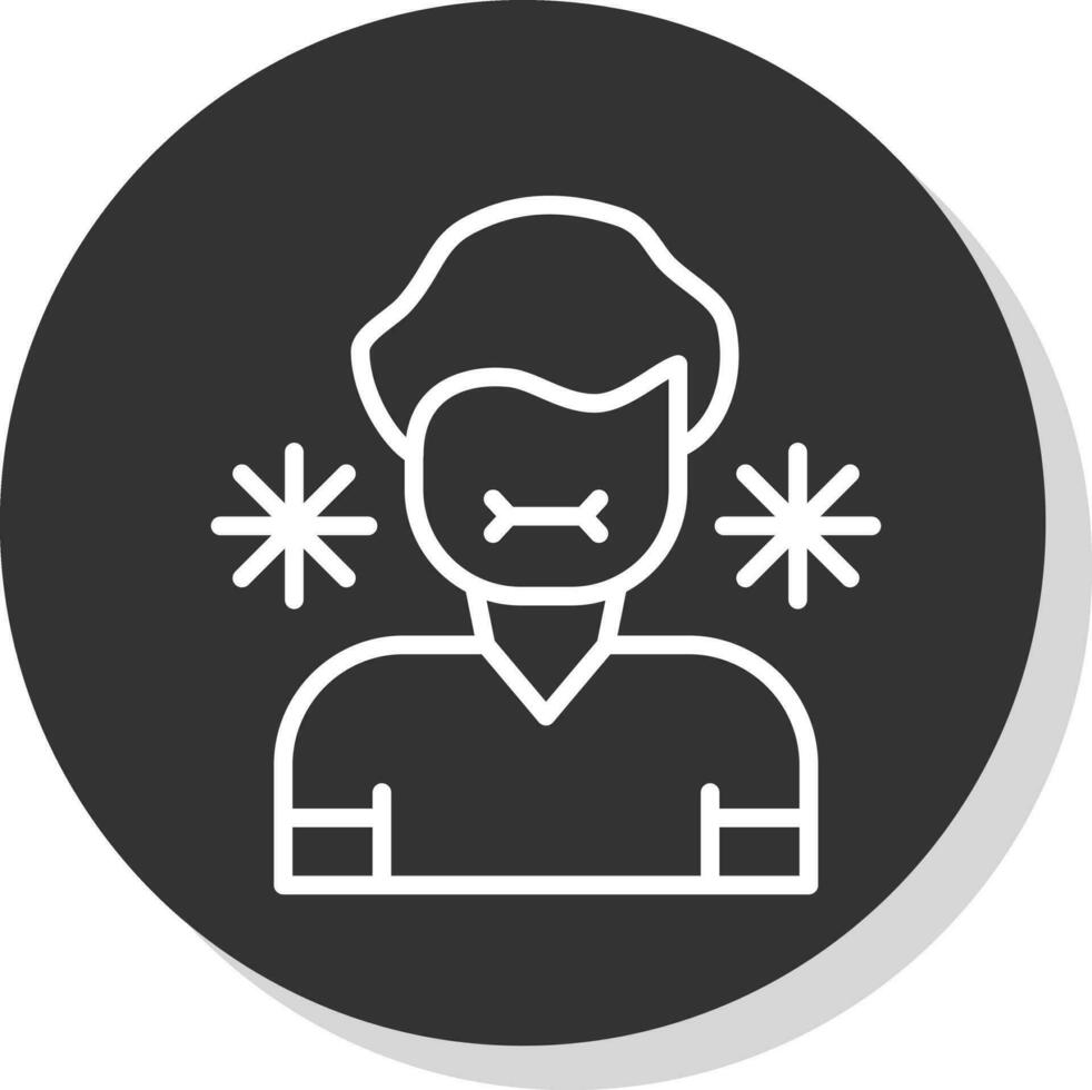 Sick Person Vector Icon Design