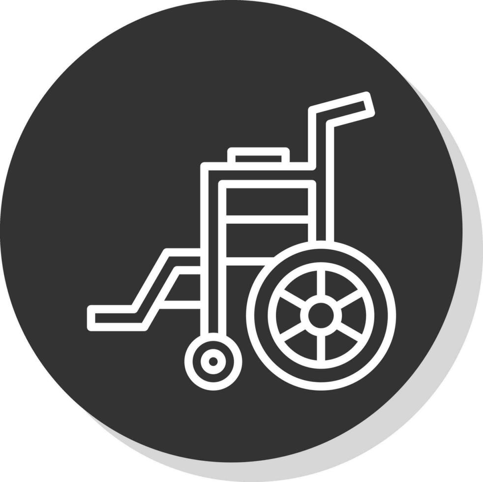 Wheel chair Vector Icon Design