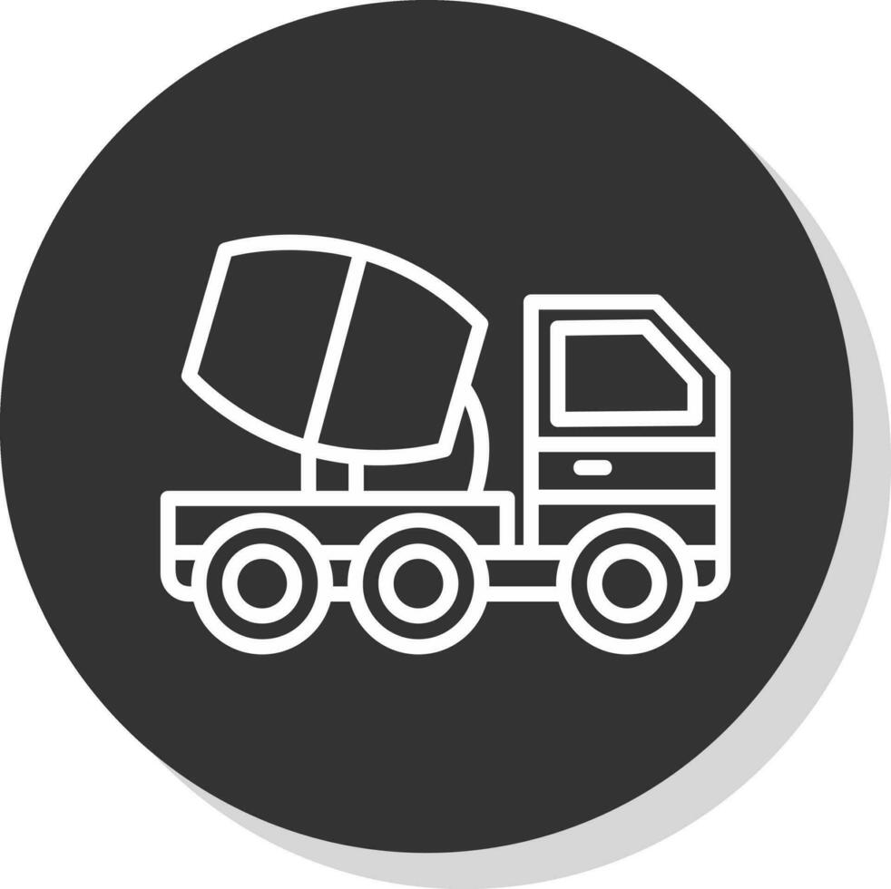 Cemment truck Vector Icon Design