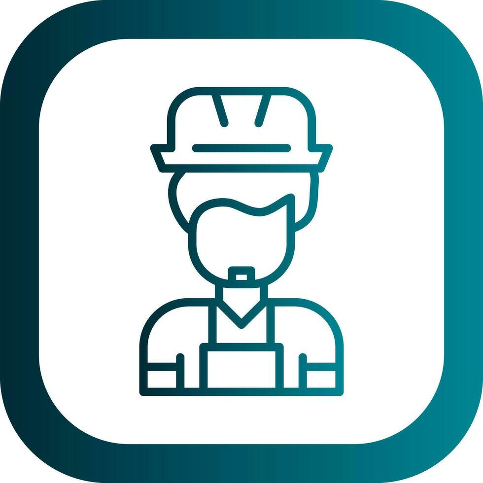 Construction Worker Vector Icon Design