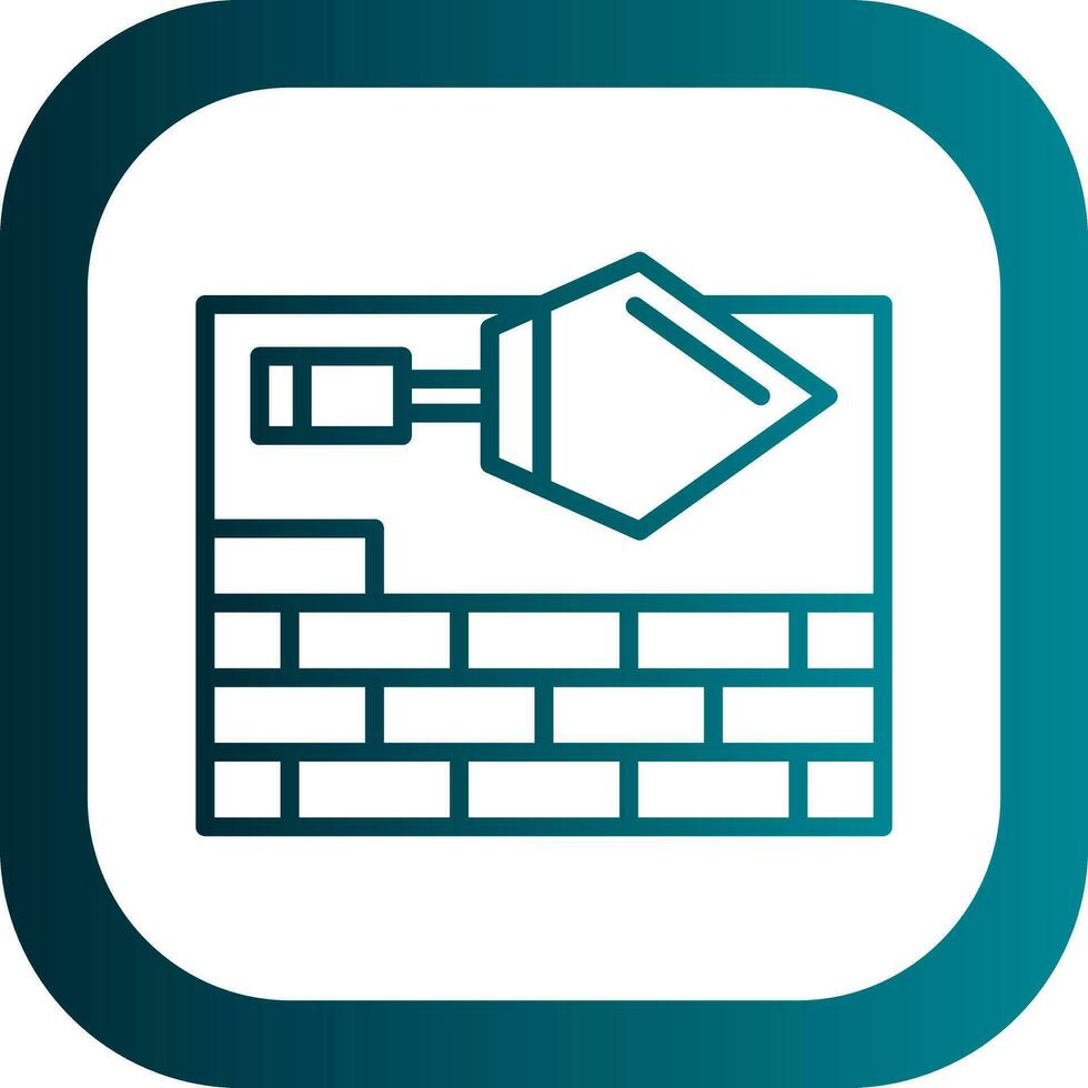 Brick Plastering Vector Icon Design