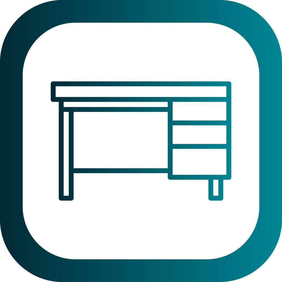 Office Table Vector Icon Design