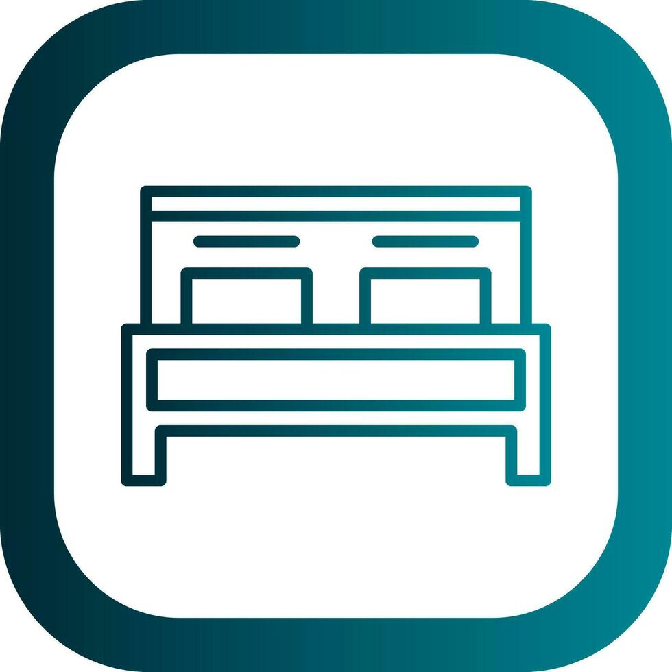 diseño de icono de vector de cama doble