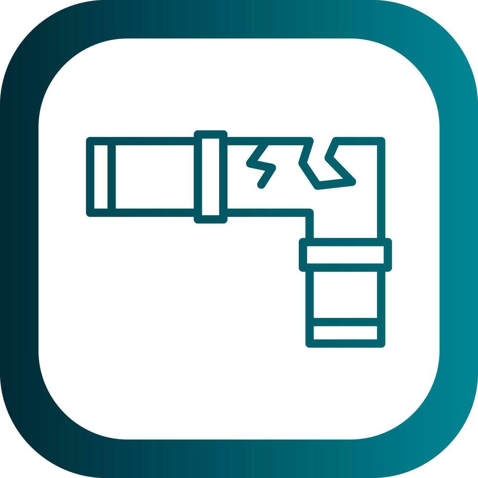 Damage Pipe Vector Icon Design