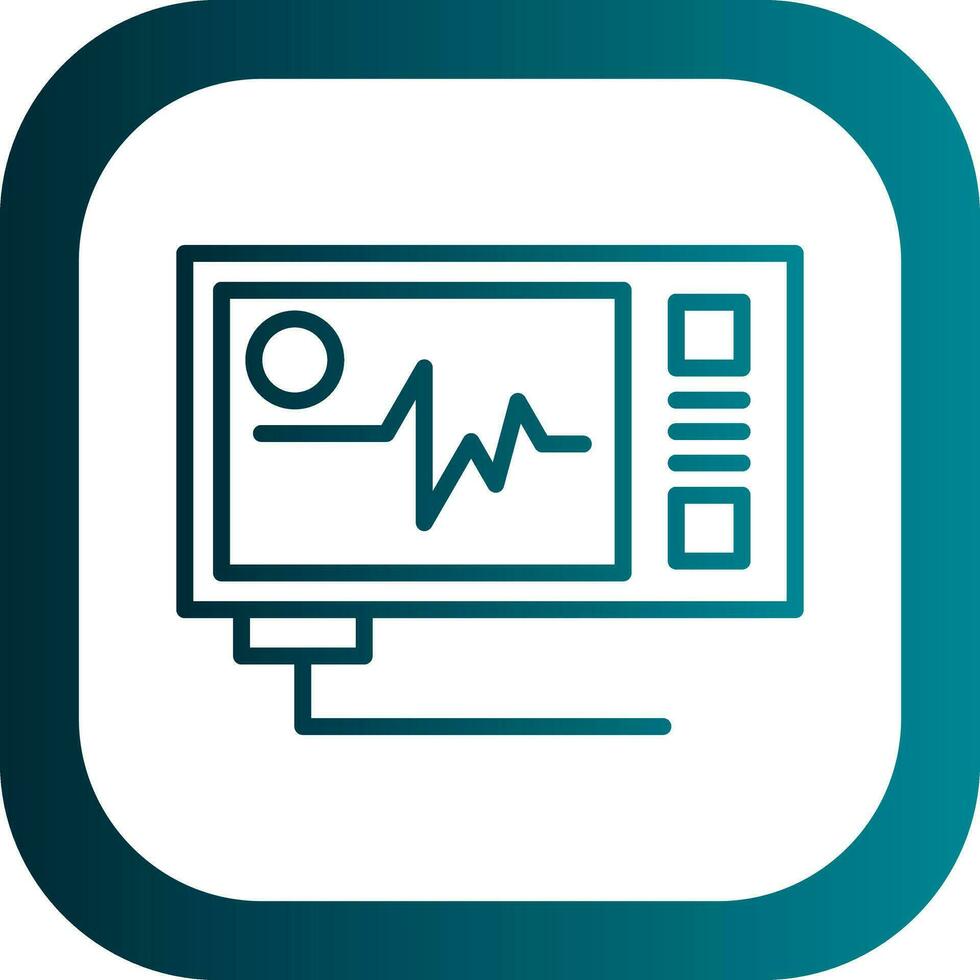 Ecg reading Vector Icon Design