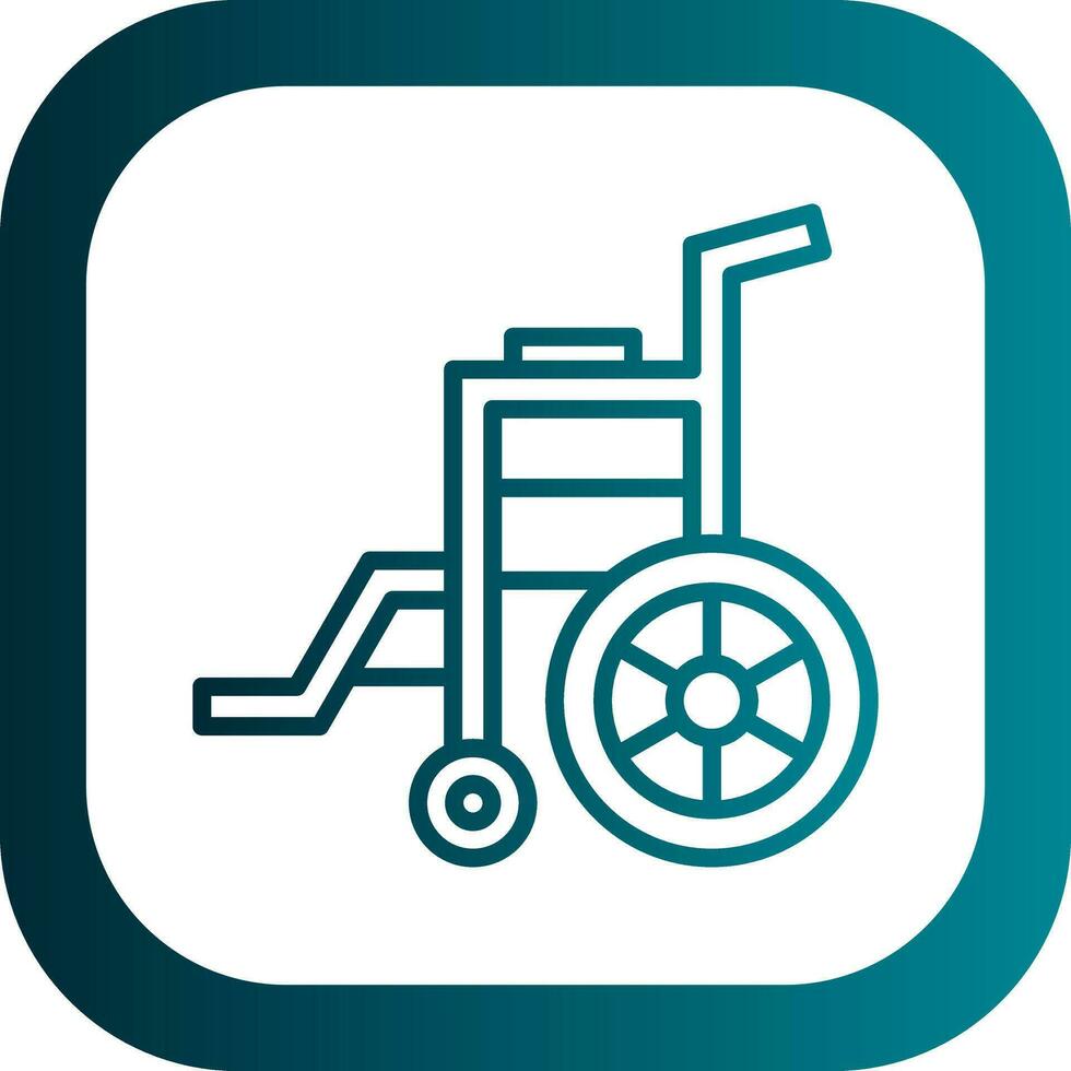 Wheel chair Vector Icon Design